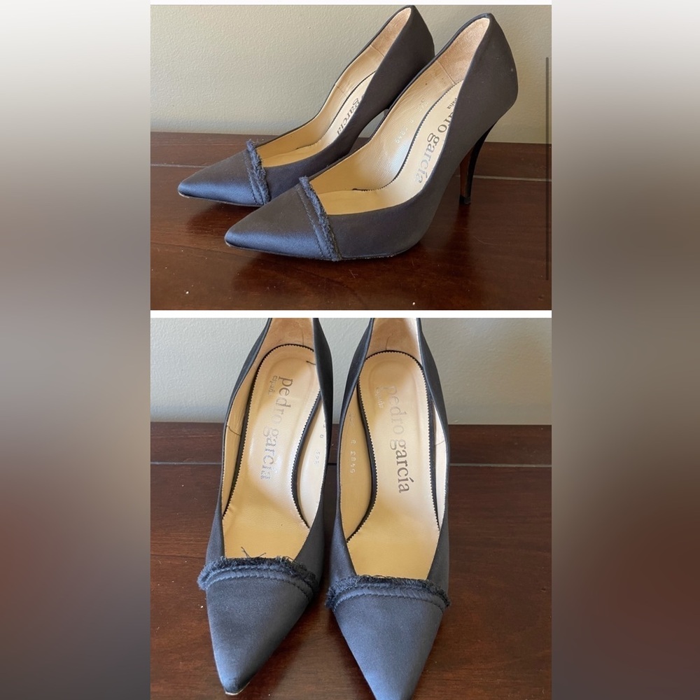 Pedro Garcia Pointed Satin Pumps